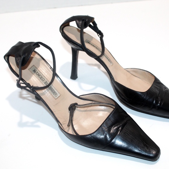 Manolo Blahnik Shoes - Manolo Blahnik Heels Leather Pointed Toe Slingback